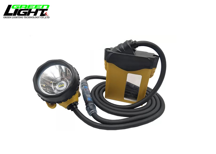 Cable Flashing 25000lux Brightest Miners Cap Lamp 10.4Ah Mining Cap Lamp Rechargeable Headlight