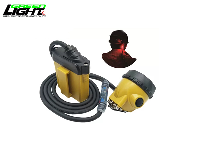 custom Cable Flashing 25000lux Brightest Miners Cap Lamp 10.4Ah Mining Cap Lamp Rechargeable Headlight online