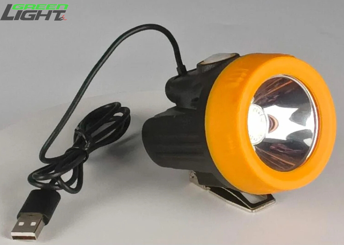 USB Rechargeable Led Mining Headlamps 10000 Lux Portable Miner Cap Lamp PC Body 15hrs Working Time