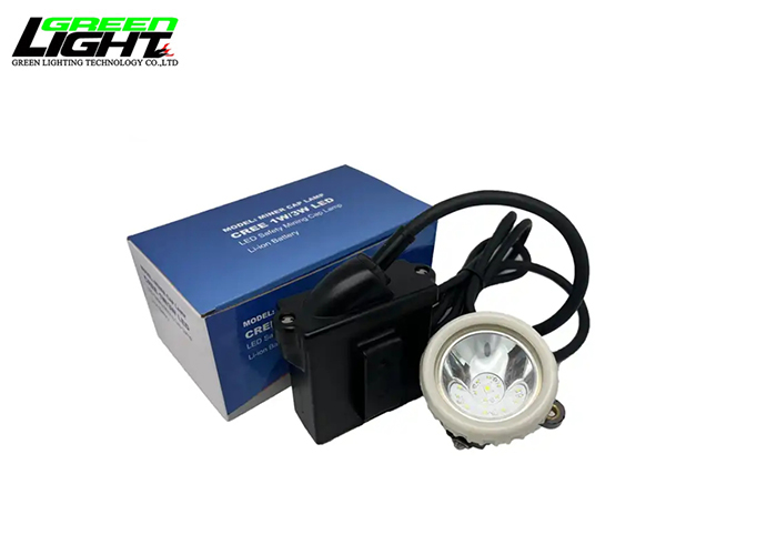 Corded Mining Lamps 10000LUX Impact Resistant led helmet light 6.6Ah Rechargeable safety headlamp