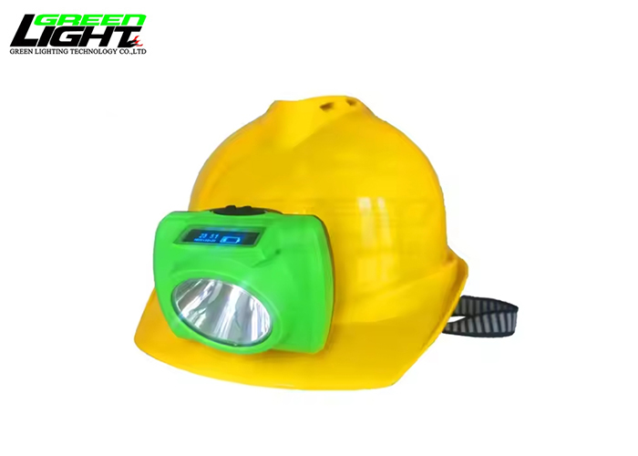 Anti-corrosion Digital Display Led Miner Head Lamp Cordless rechargeable mining cap light 6.8Ah