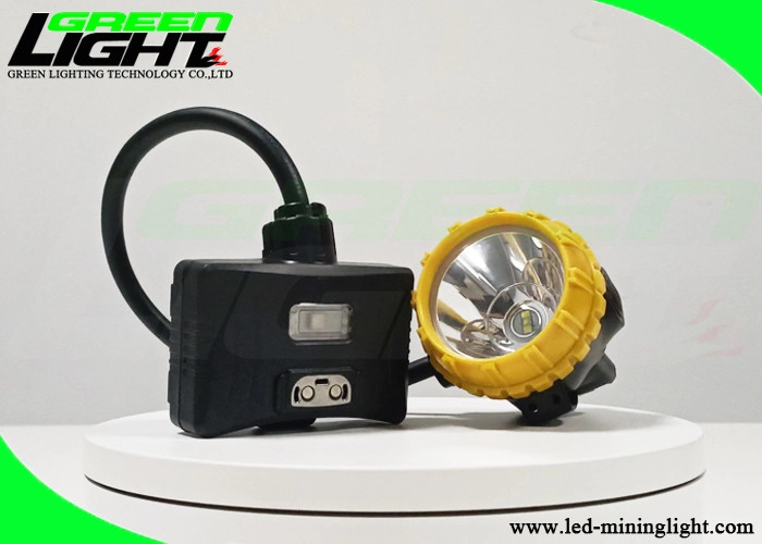 IP68 Waterproof Mining Cap Lamp 15000lux corded miner lamp Anti Explosive with Rear Safety light