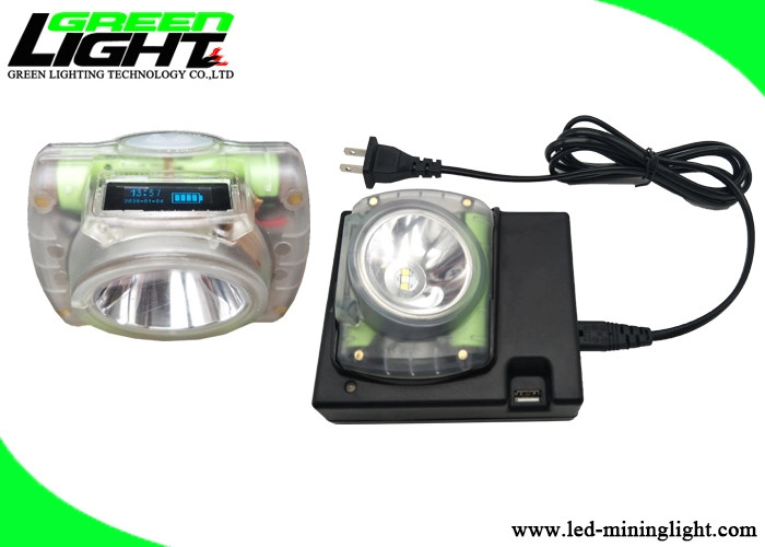 15000 Lux Safety Cordless Mining Lights IP68 Waterproof Miners Head Lamp OLED Safety Cap Lamp