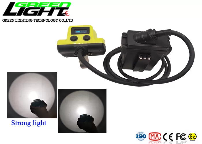 25000lux strong brightness corded mining light waterproof IP68 miner cap lamp for tracking system