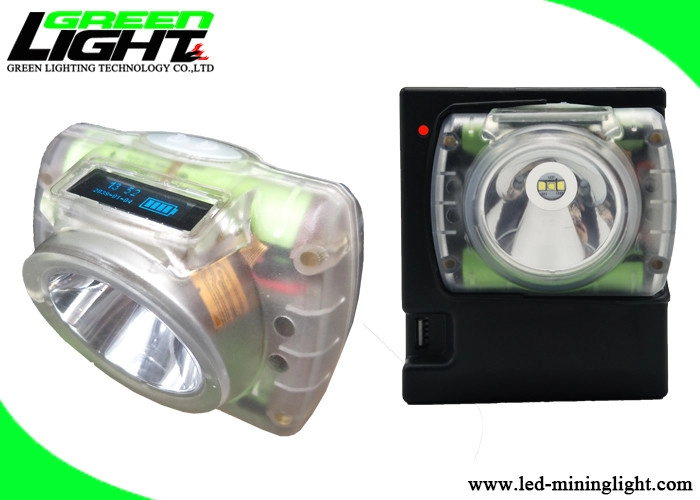 15000 Lux Safety Cordless Mining Lights IP68 Waterproof Miners Head Lamp OLED Safety Cap Lamp