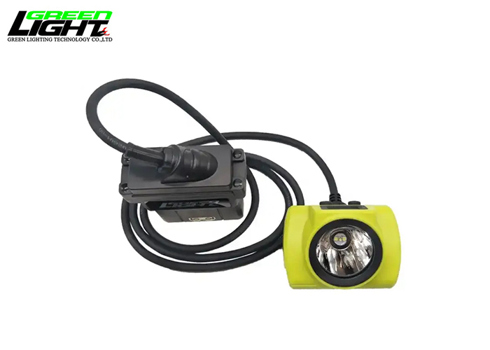 GLT Newest 25000lux Underground Coal Mine Lamp 13.6 Ah Led Corded Miner Cap Lamps 4W Miners Headlamp