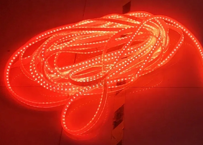 Waterproof IP68 Silicone Mining Strip Light 12W Flexible Red LED Strip Lights 24V for mining tunnel