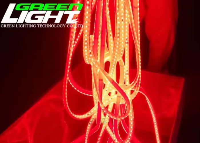 Waterproof IP68 Silicone Mining Strip Light 12W Flexible Red LED Strip Lights 24V for mining tunnel