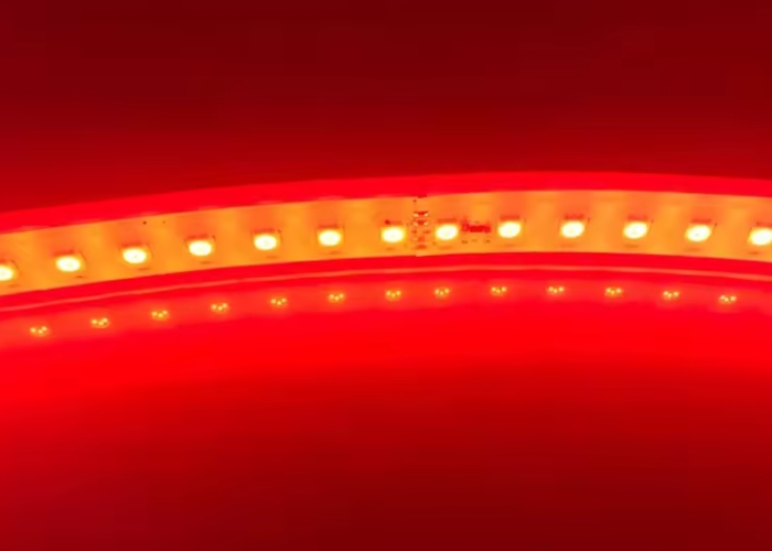 Waterproof IP68 Silicone Mining Strip Light 12W Flexible Red LED Strip Lights 24V for mining tunnel